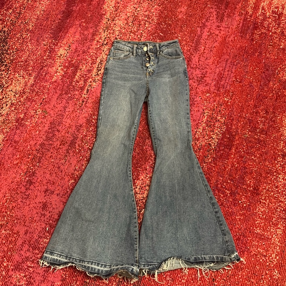 Wild fable button up bell bottom super flare jeans